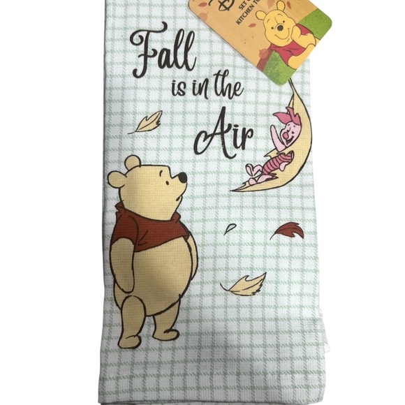 Disney Winnie The Pooh 2 Pack Kitchen Towels, Fall - Picture 1 of 2